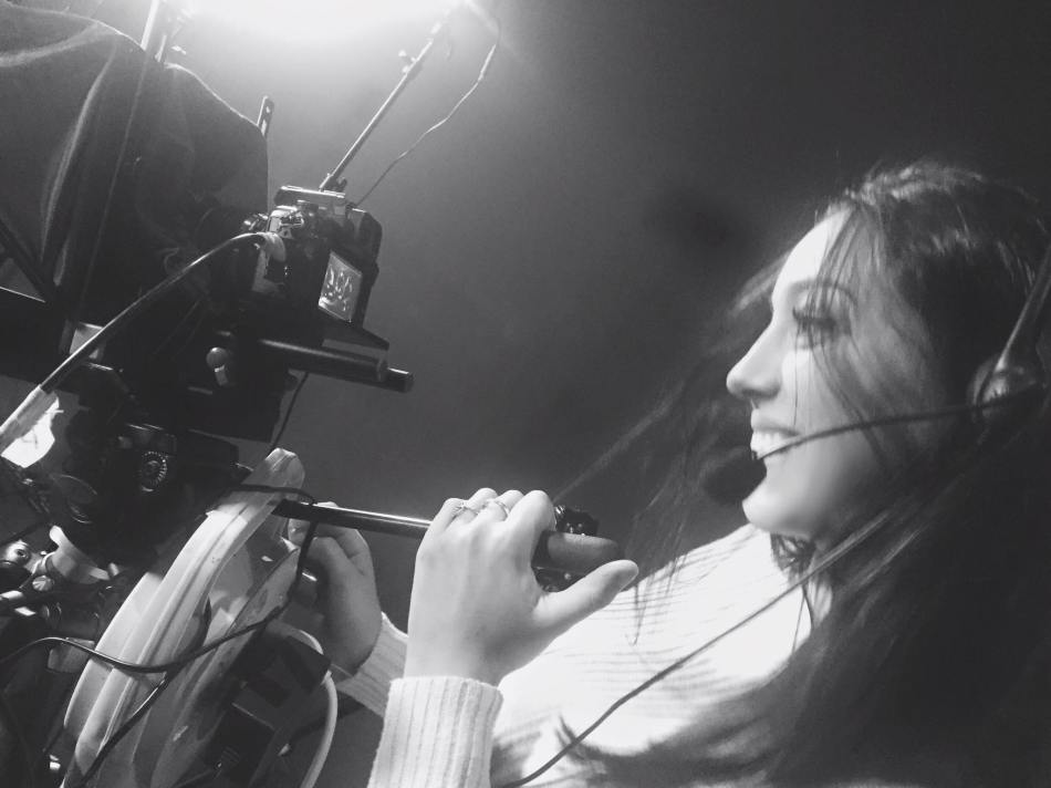 Priscilla Sirchi sul set.